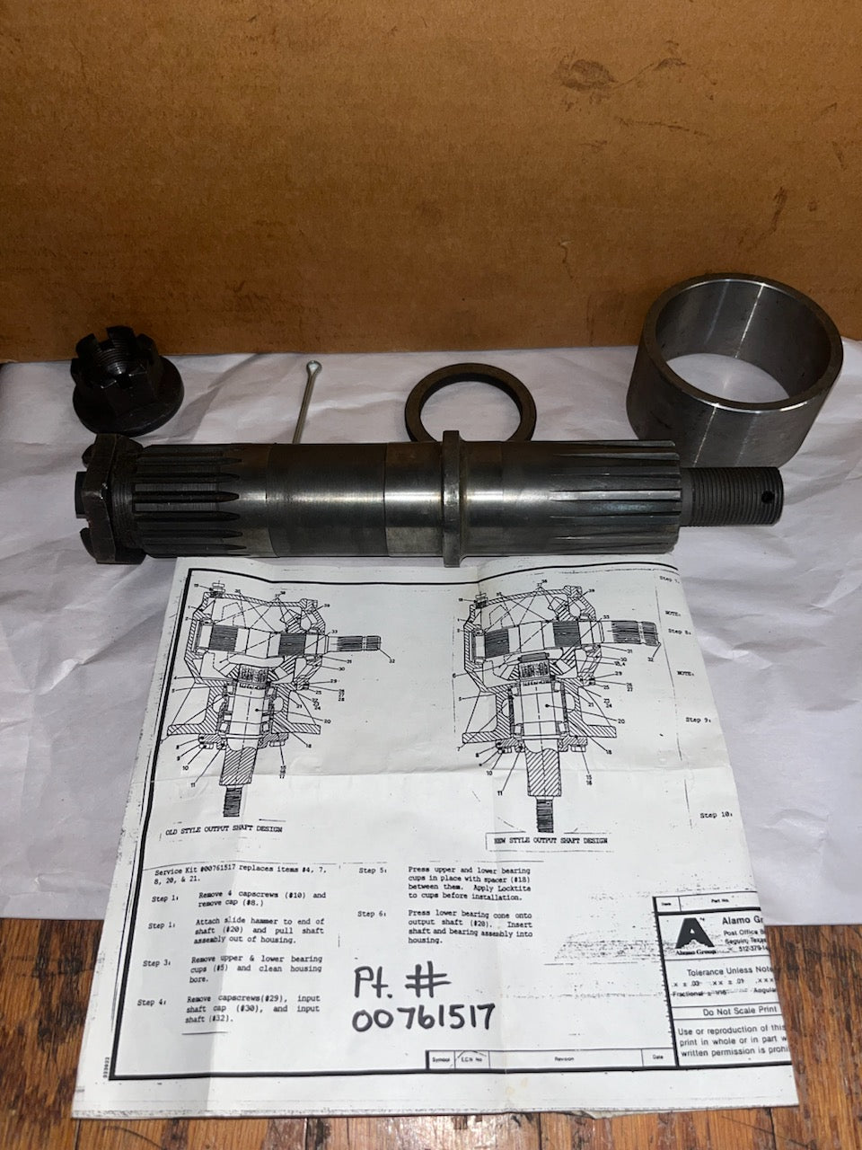 00761517 OUTPUT SHAFT REPLACEMENT KIT