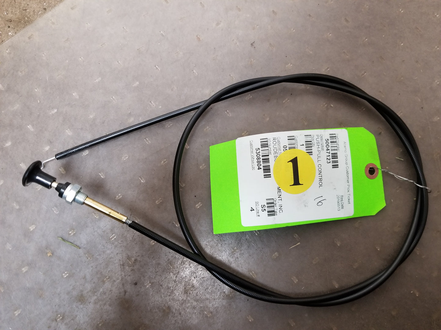 50047123 - Push/Pull Control Cable (Choke Cable) - Bush Hog