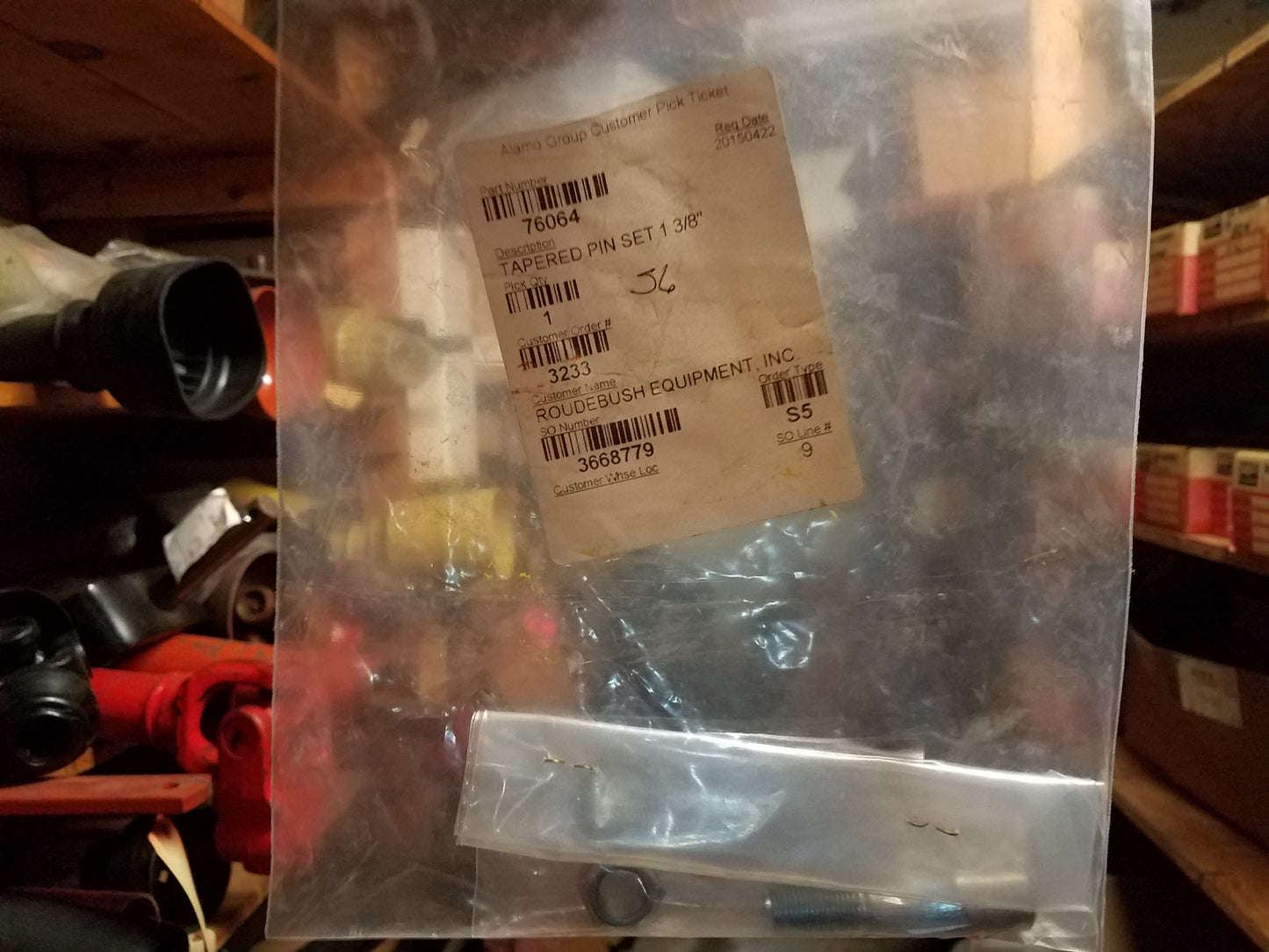 76064 TAPERED PIN SET 1 3/8"