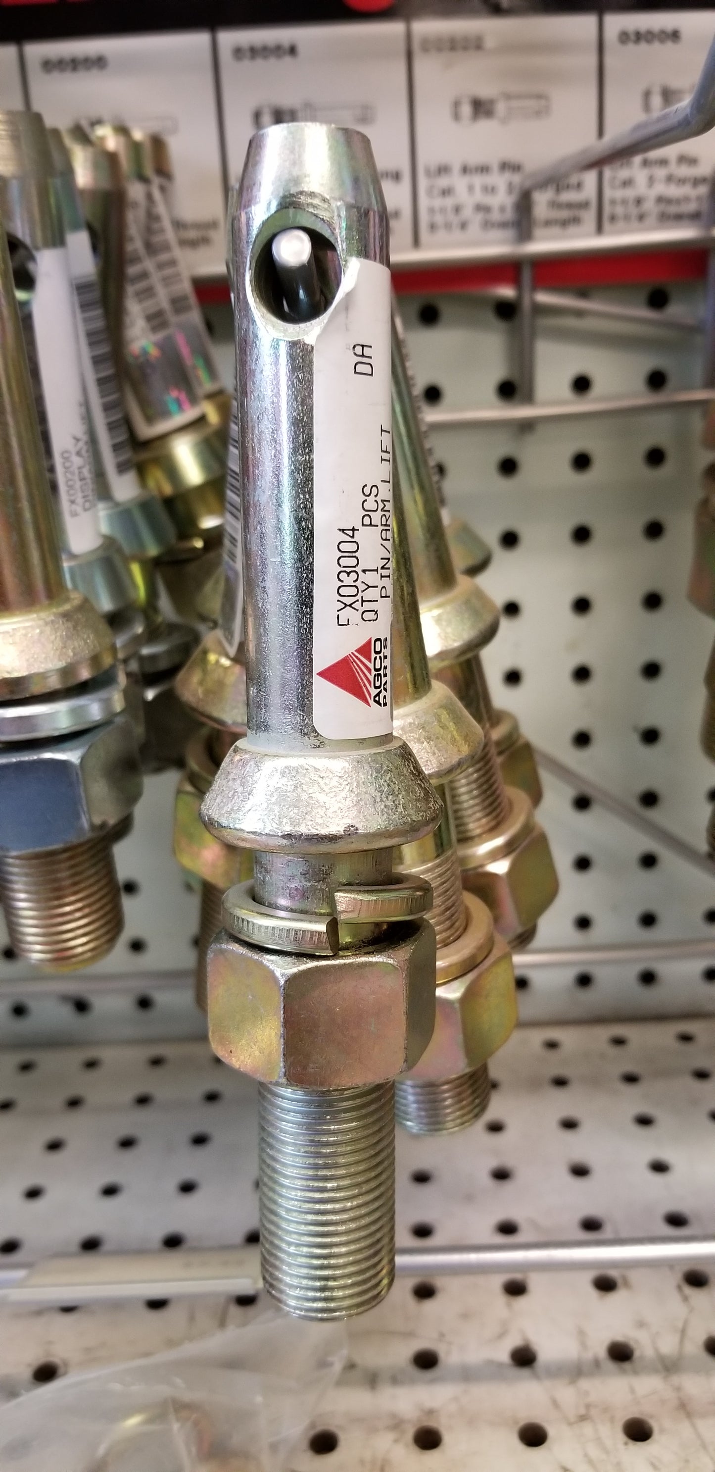 FX03004 Lift Arm Pin, Category 1, Forged, X-long, ⅞ Pin X ⅞ Thread, 6½ Overall Length