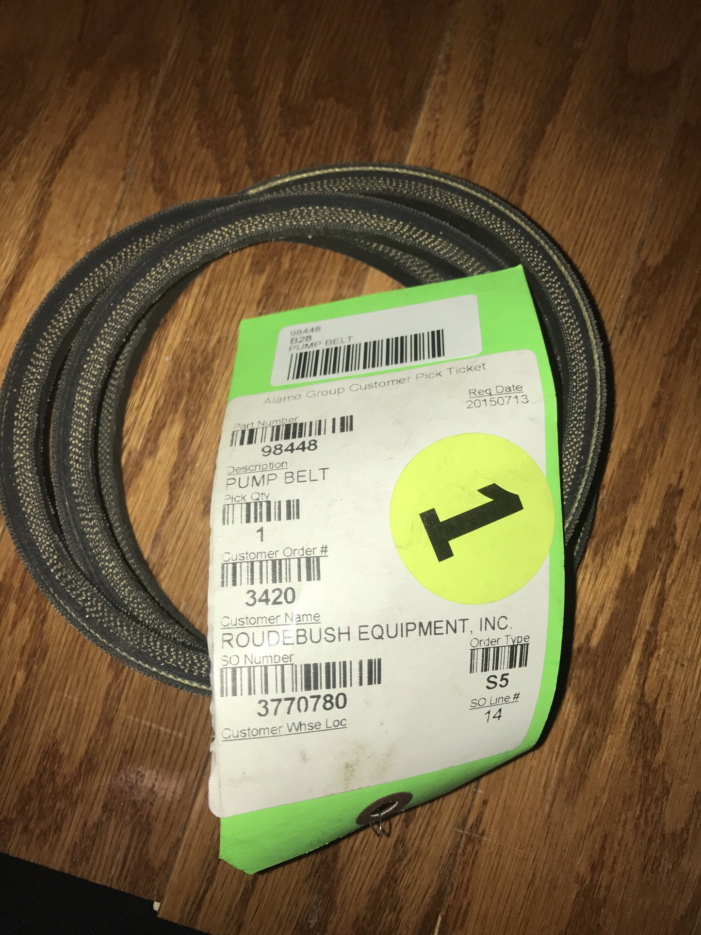 98448 PUMP BELT