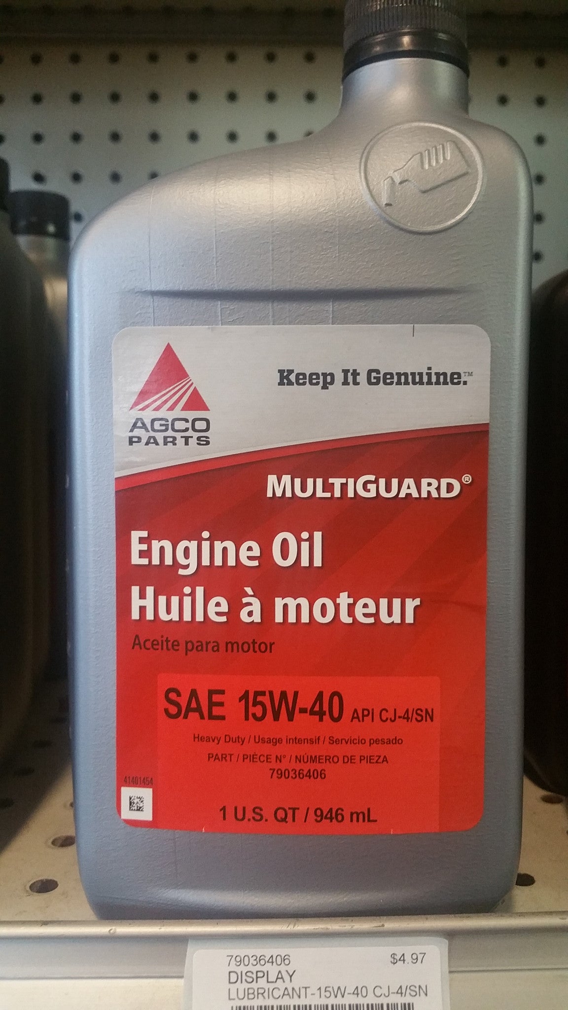 79037118   LUBRICANT-15W-40 CK-4/SN