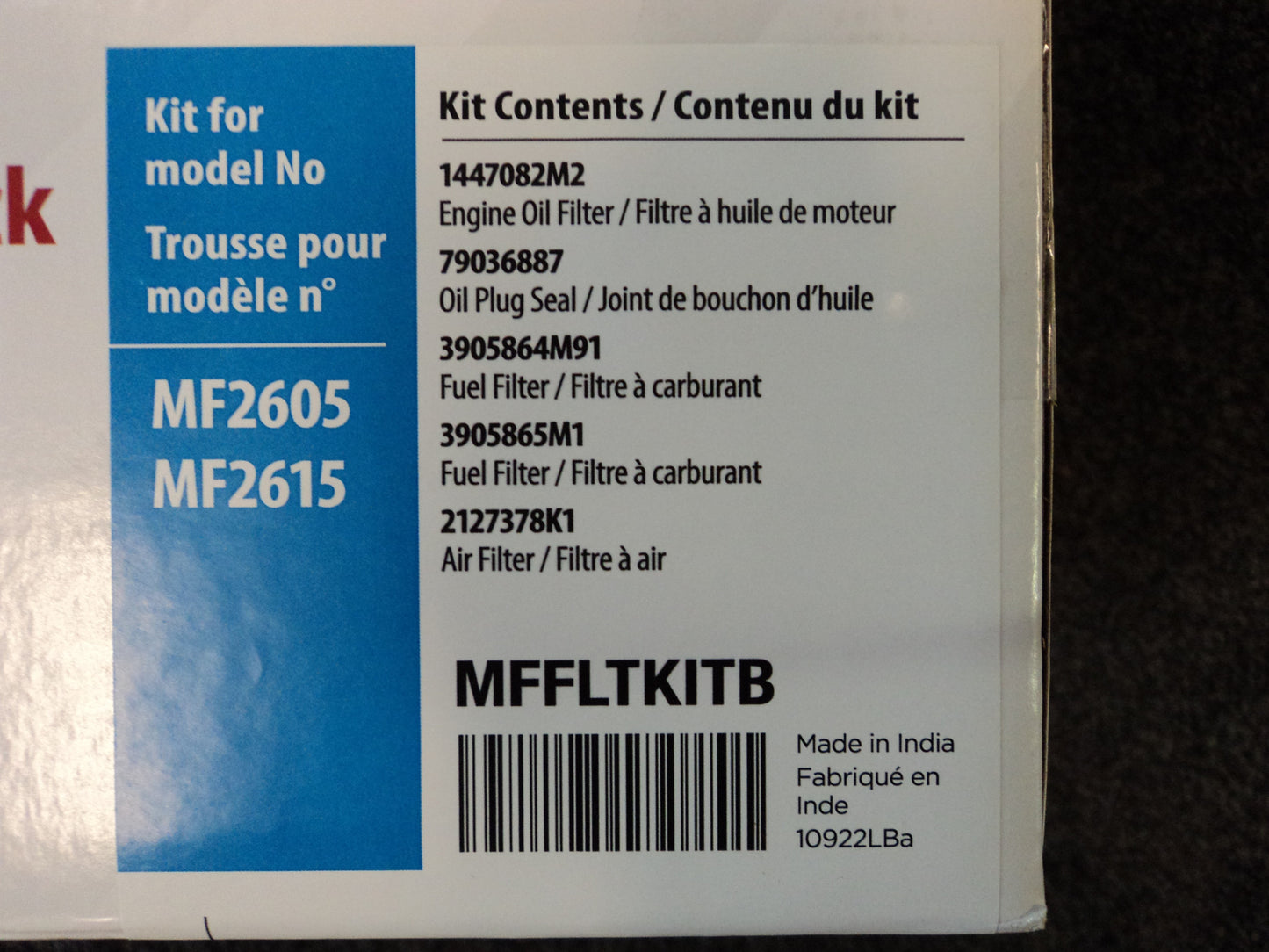 MFFLTKITB - 2605, 2615, Massey Ferguson Maintenance Packs