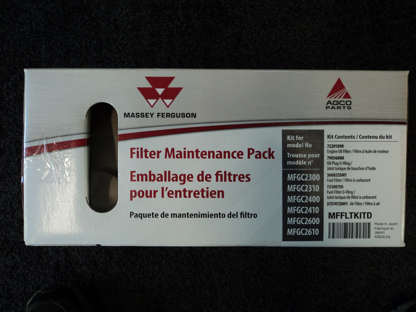 MFFLTKITD - GC2300, GC2310, GC2400, GC2410, GC2600, GC2610, Massey Ferguson Maintenance Pack