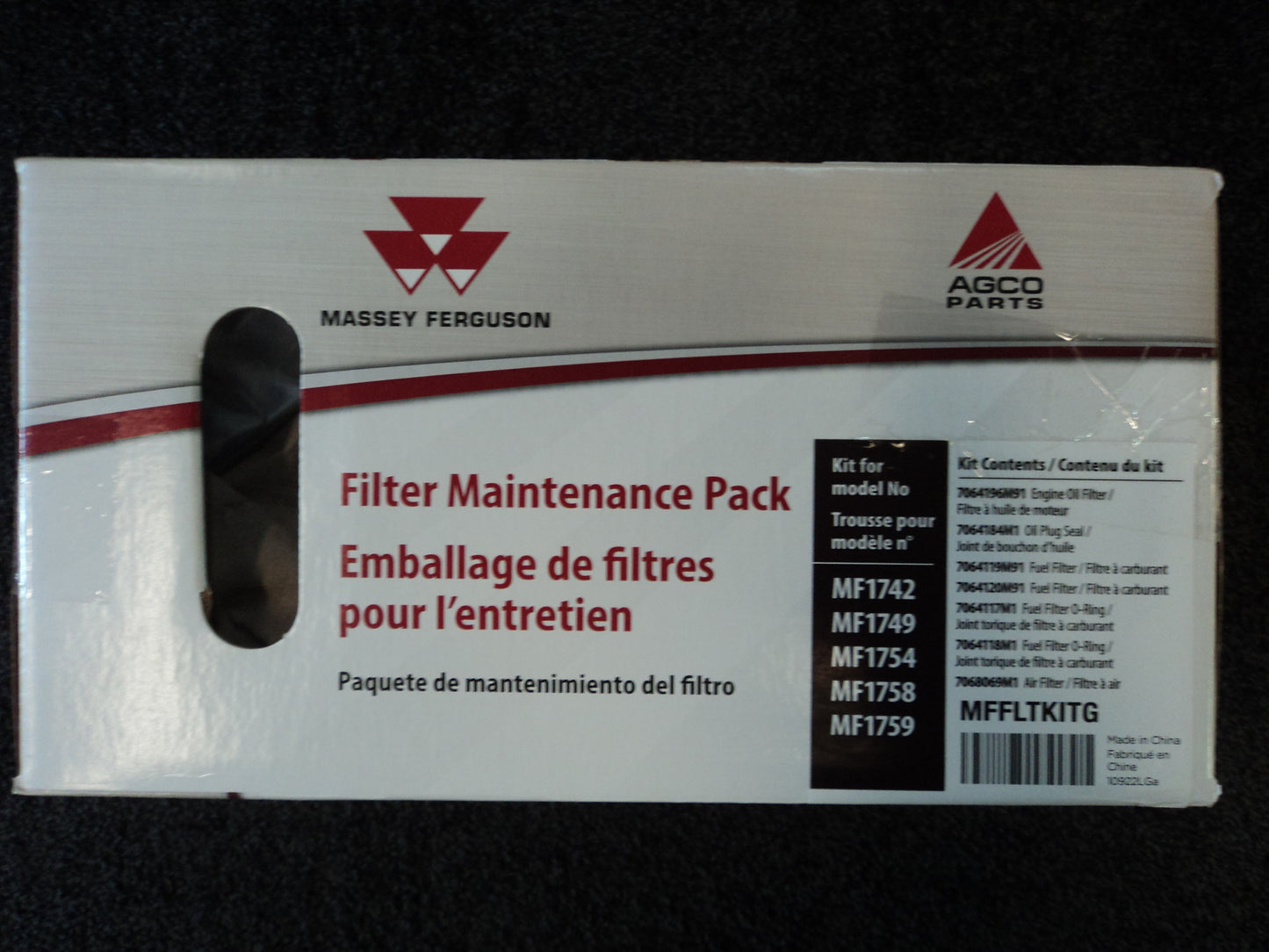 MFFLTKITG - 1742, 1749, 1754, 1758, 1759, Massey Ferguson Filter Maintenance