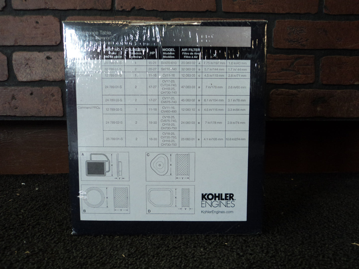 KOHLER Engine Maintenance Kit Command Commercial 17-27 HP 24 789 03-S