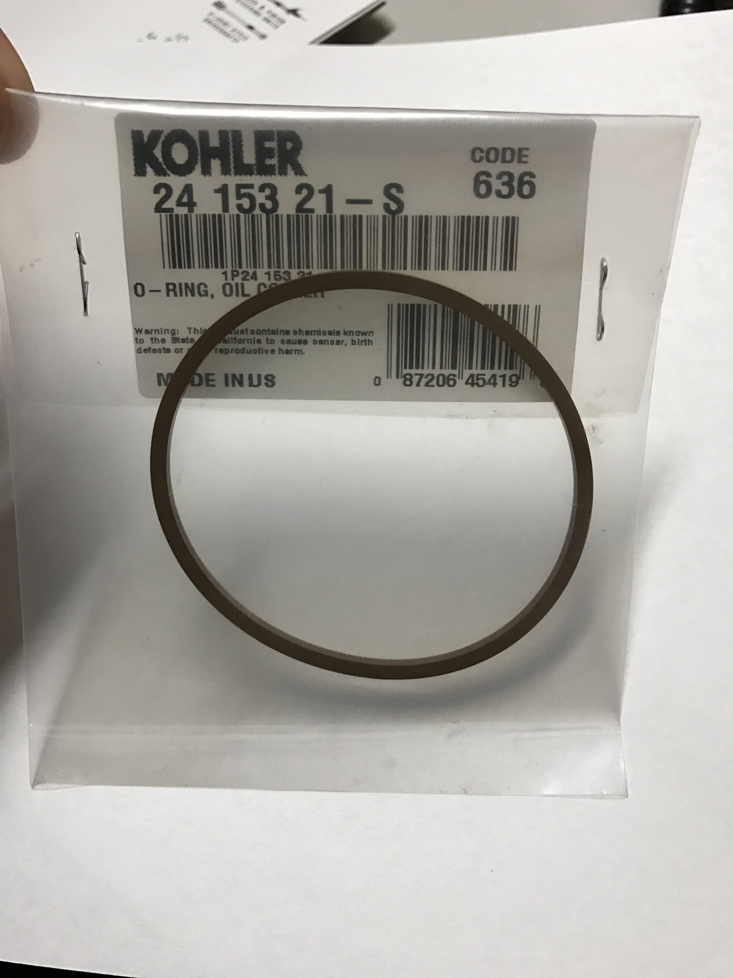 24 153 21-S   O-RING: OIL COOLER