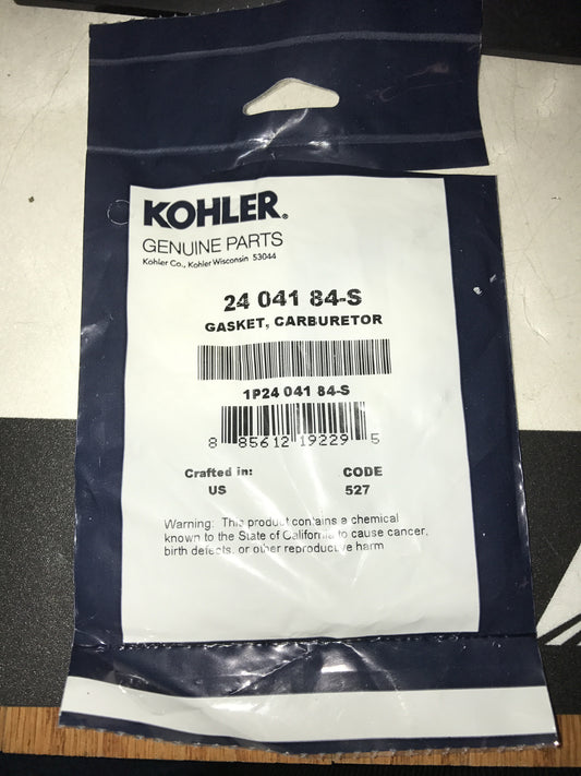 24 041 84-S   GASKET: CARBURETOR